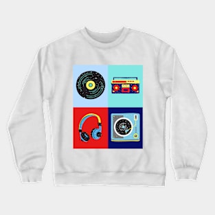 Vintage DJ Pop Art - Art of DJ Crewneck Sweatshirt